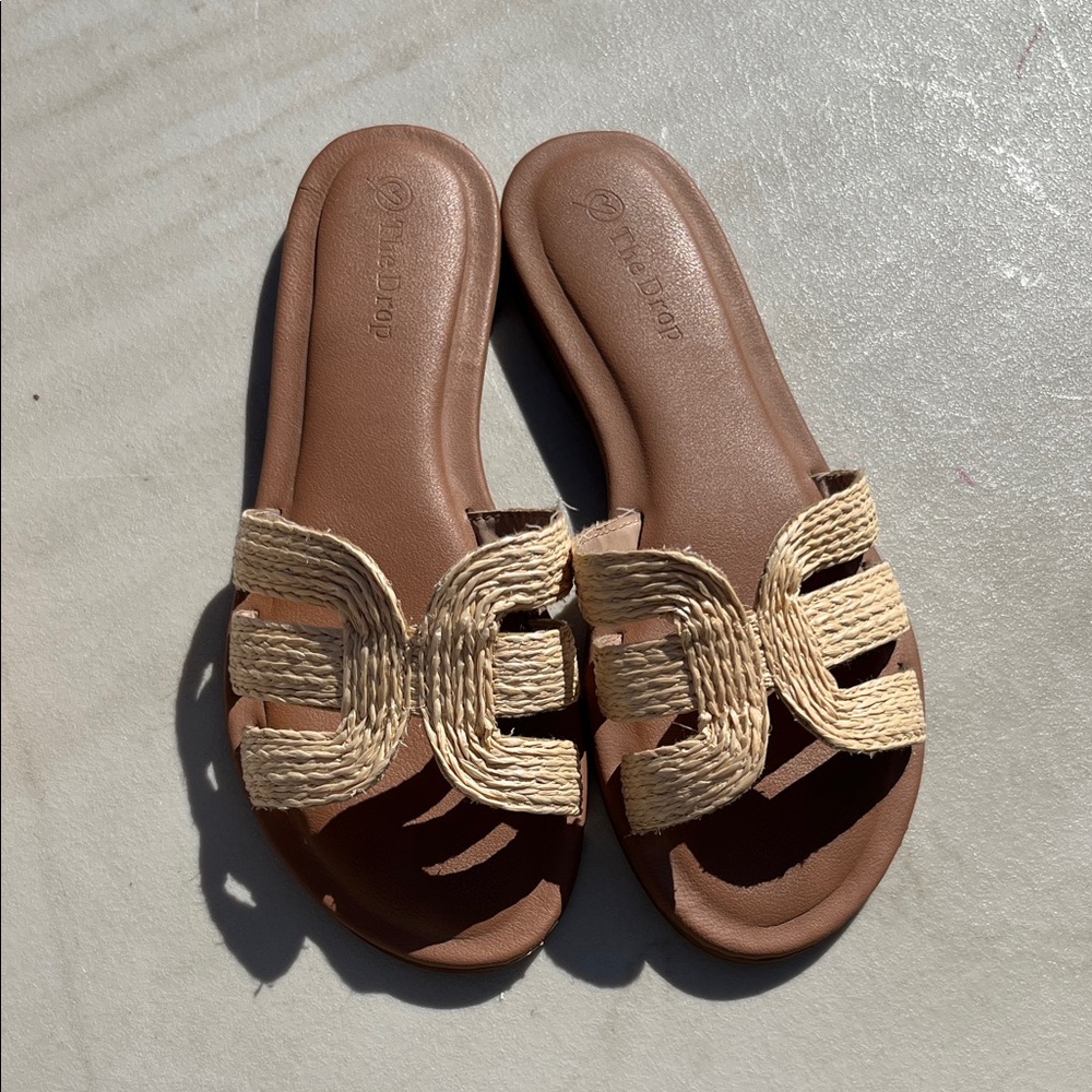 The Drop Tan Woven Sandals 5.5